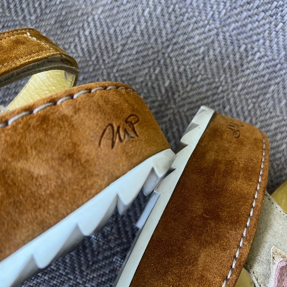 Materia Prima by Goffredo Fantini Designer Capri Suede Sandal Multi Color SZ 10 - Picture 4 of 13